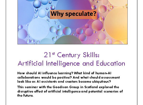 Front page of report: 21st Century Skills: Artificial Intelligence and Education